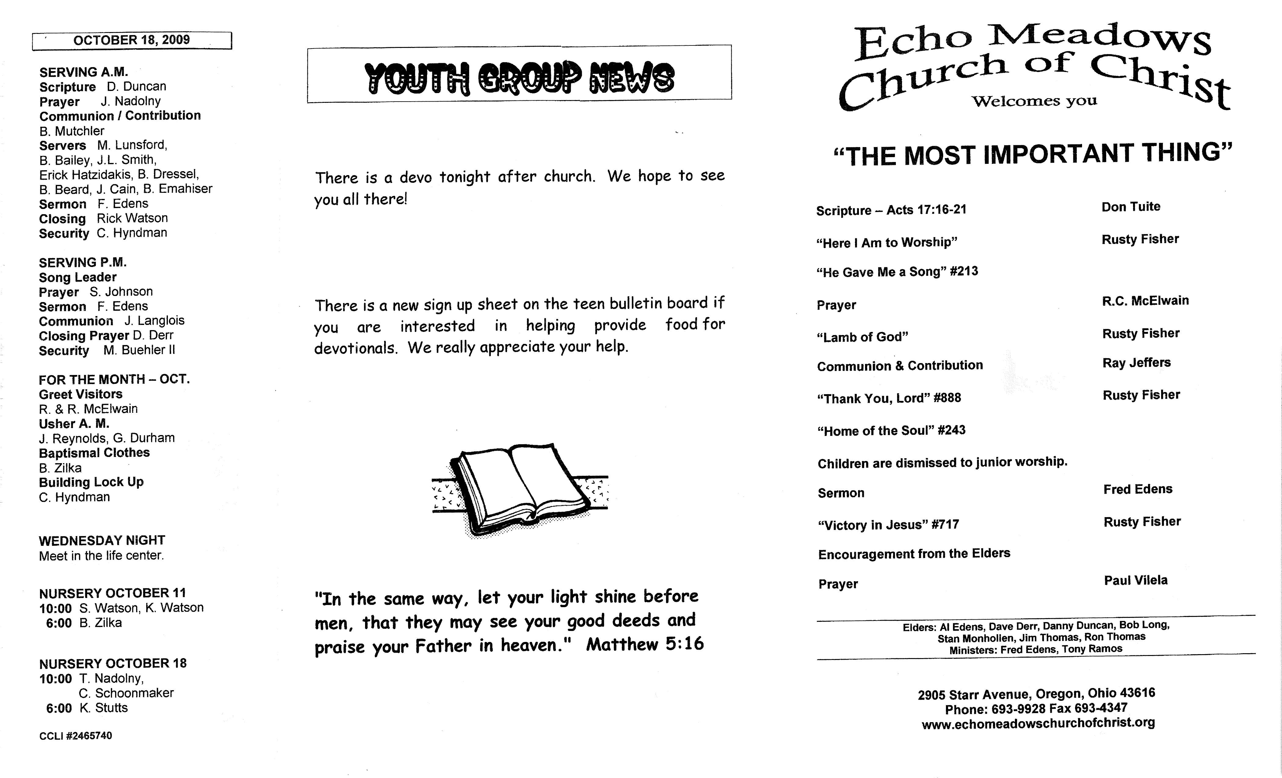 Scanned bulletin, page 1 of 2009-10-11.pdf