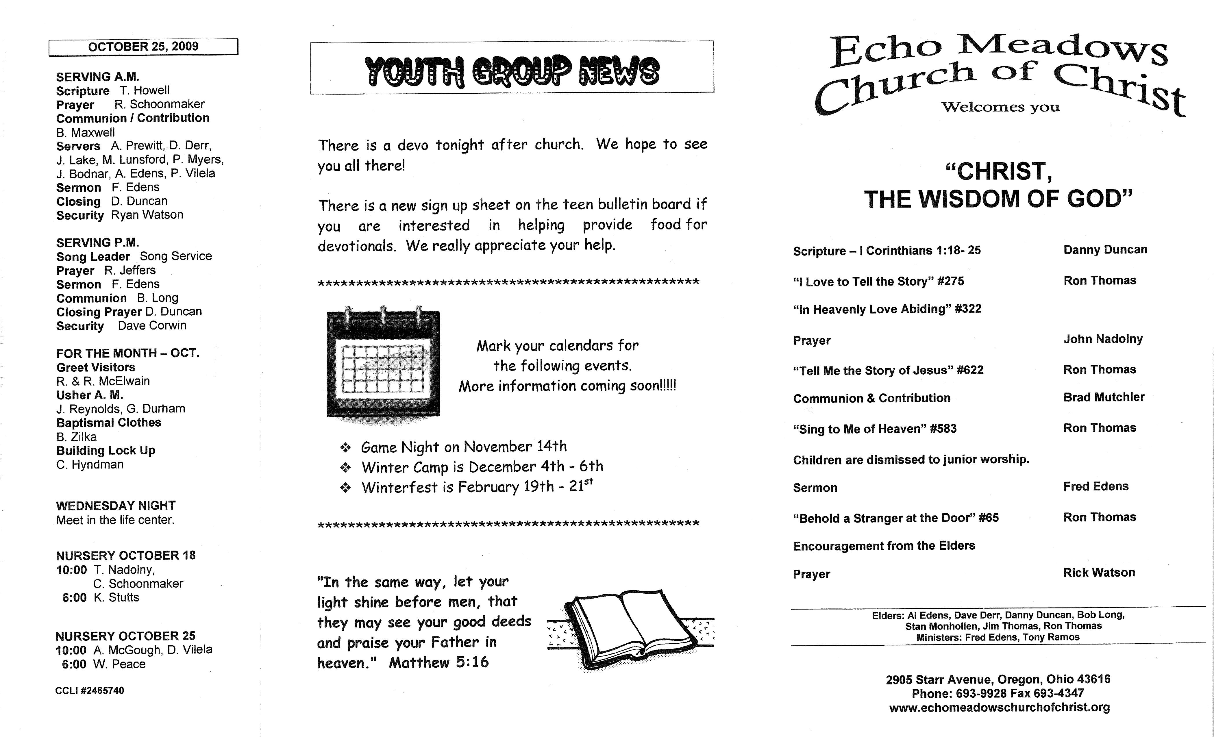 Scanned bulletin, page 1 of 2009-10-18.pdf