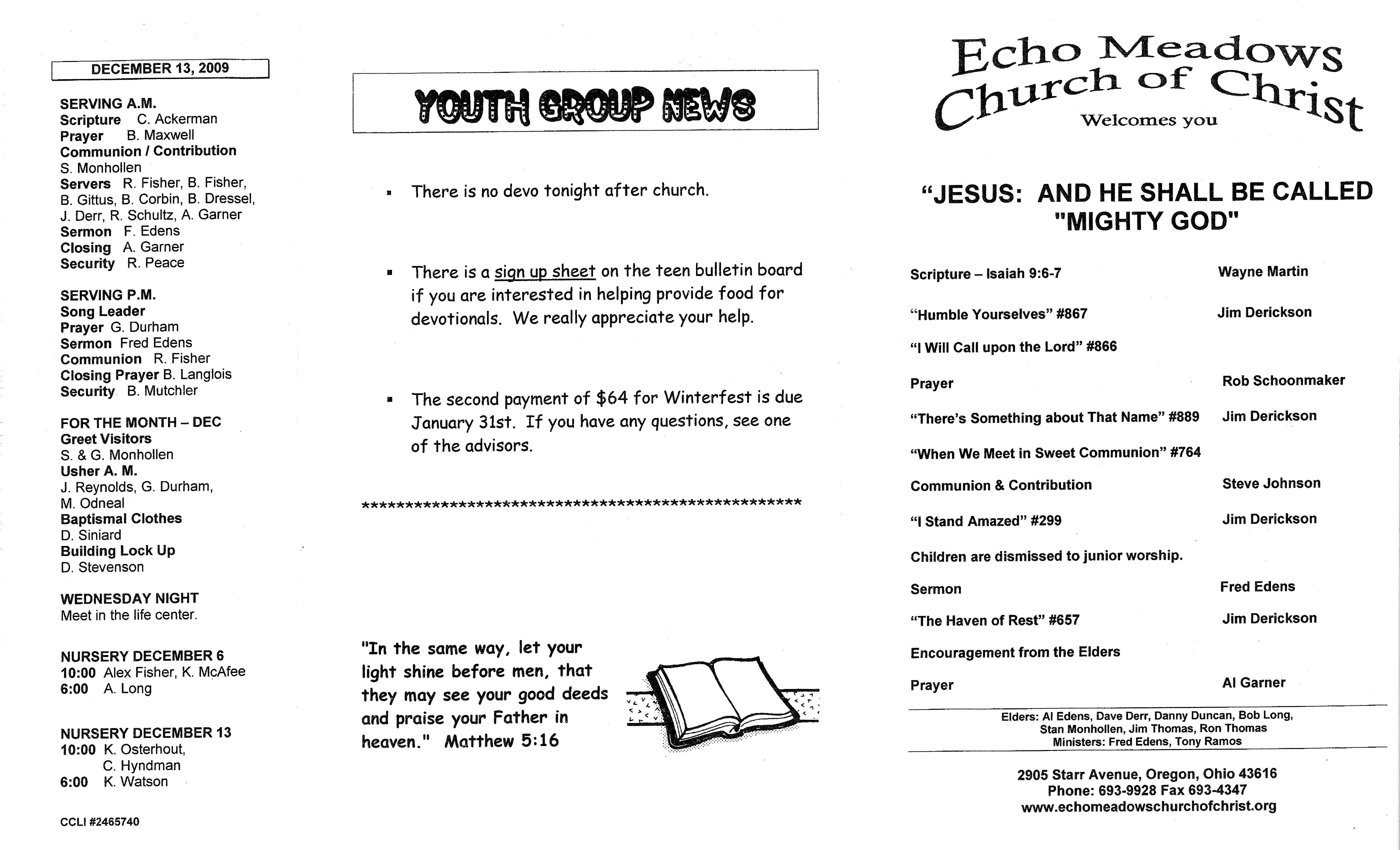 Scanned bulletin, page 1 of 2009-12-06.pdf