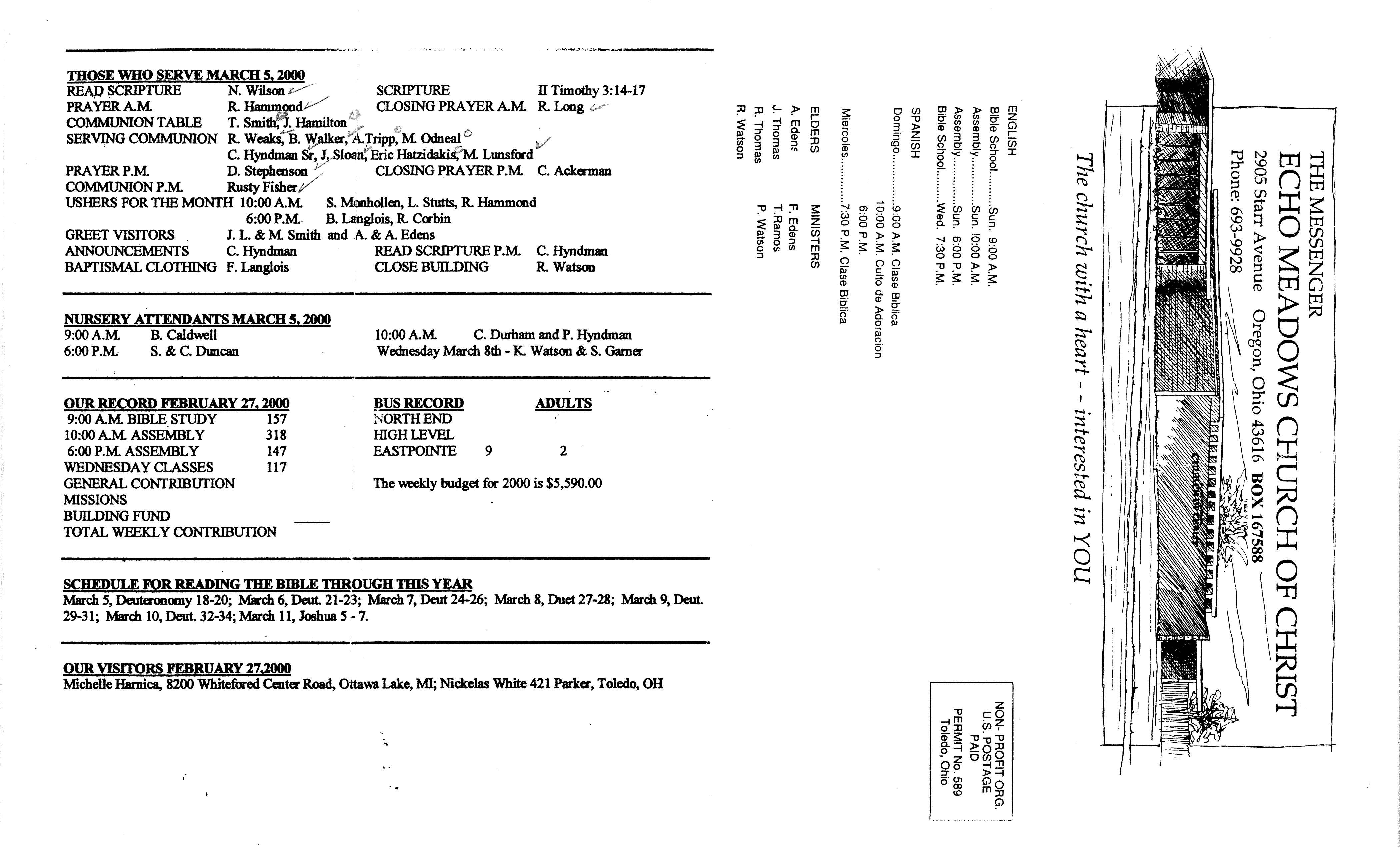 Scanned bulletin, page 1 of 2000-03-05.pdf
