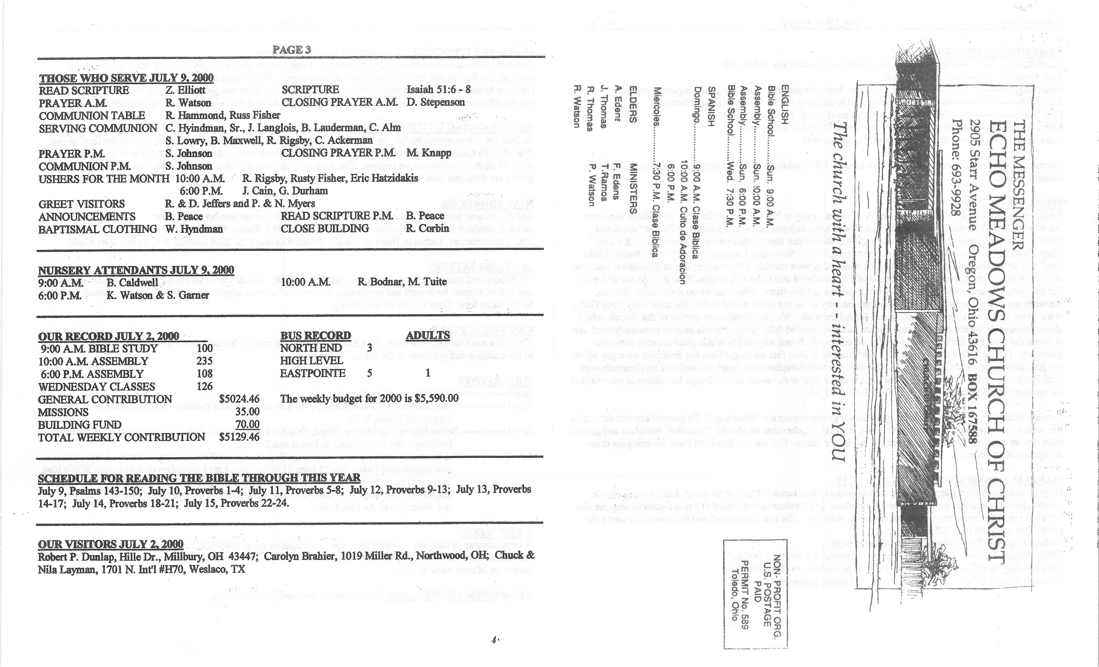 Scanned bulletin, page 1 of 2000-07-09.pdf