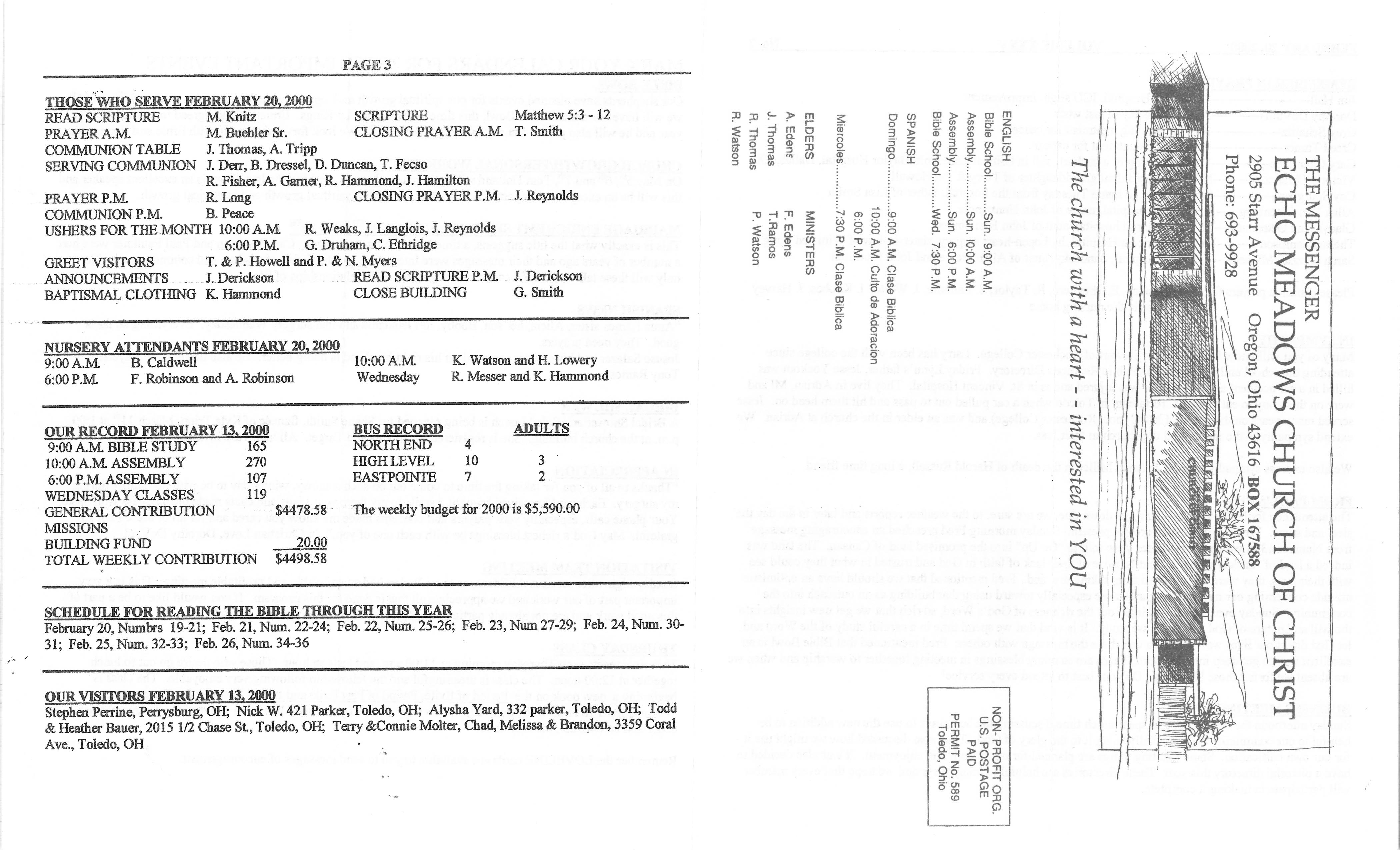 Scanned bulletin, page 1 of 2000-02-20.pdf