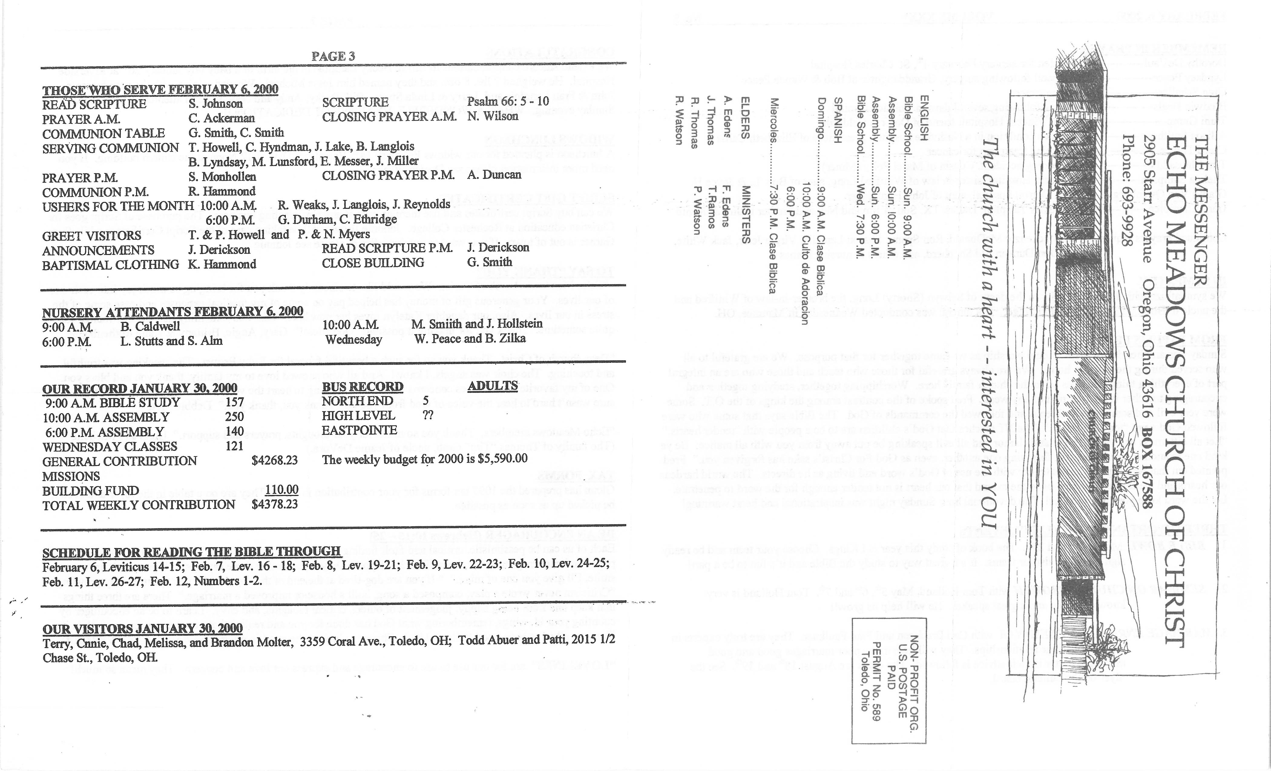 Scanned bulletin, page 1 of 2000-02-06.pdf