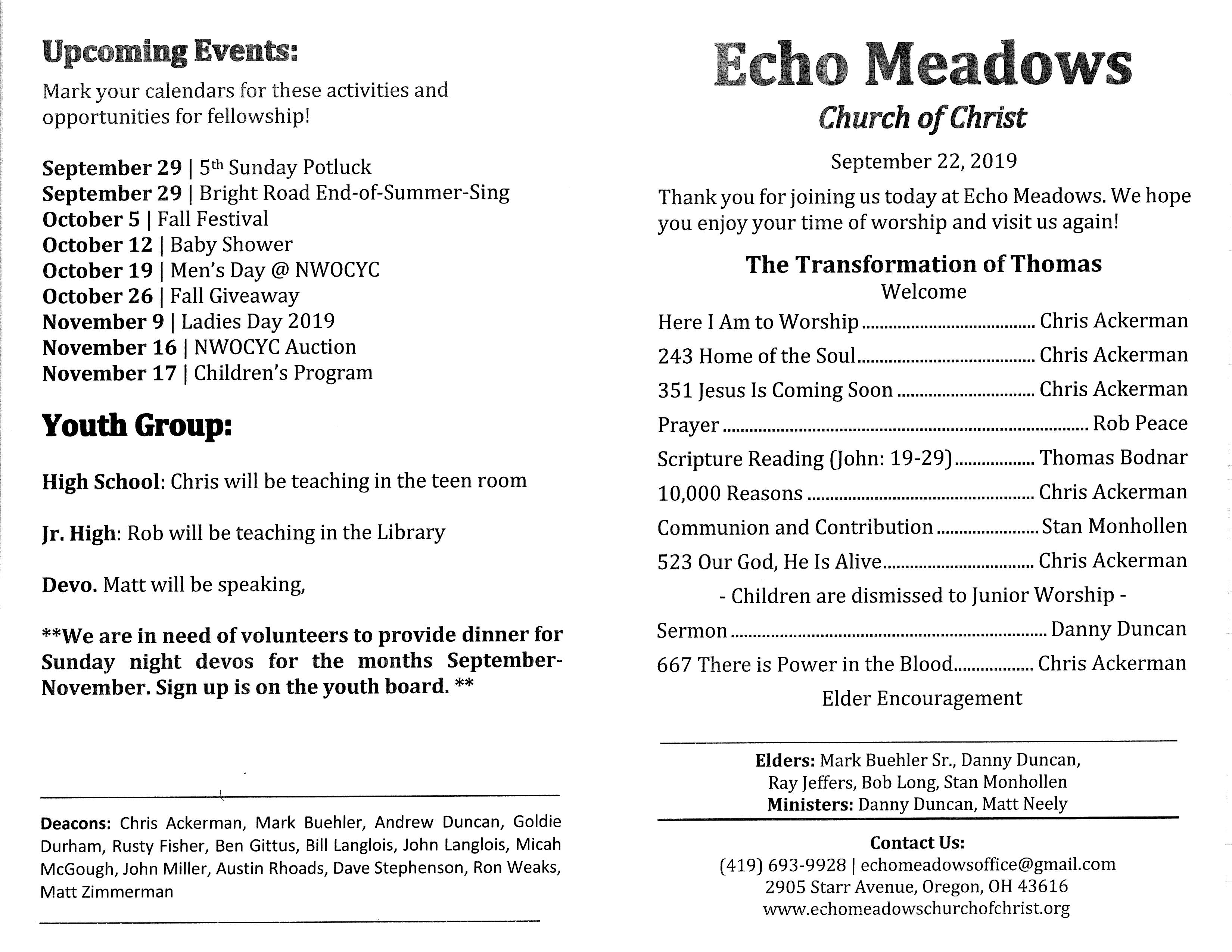 Scanned bulletin, page 1 of 2019-09-22.pdf