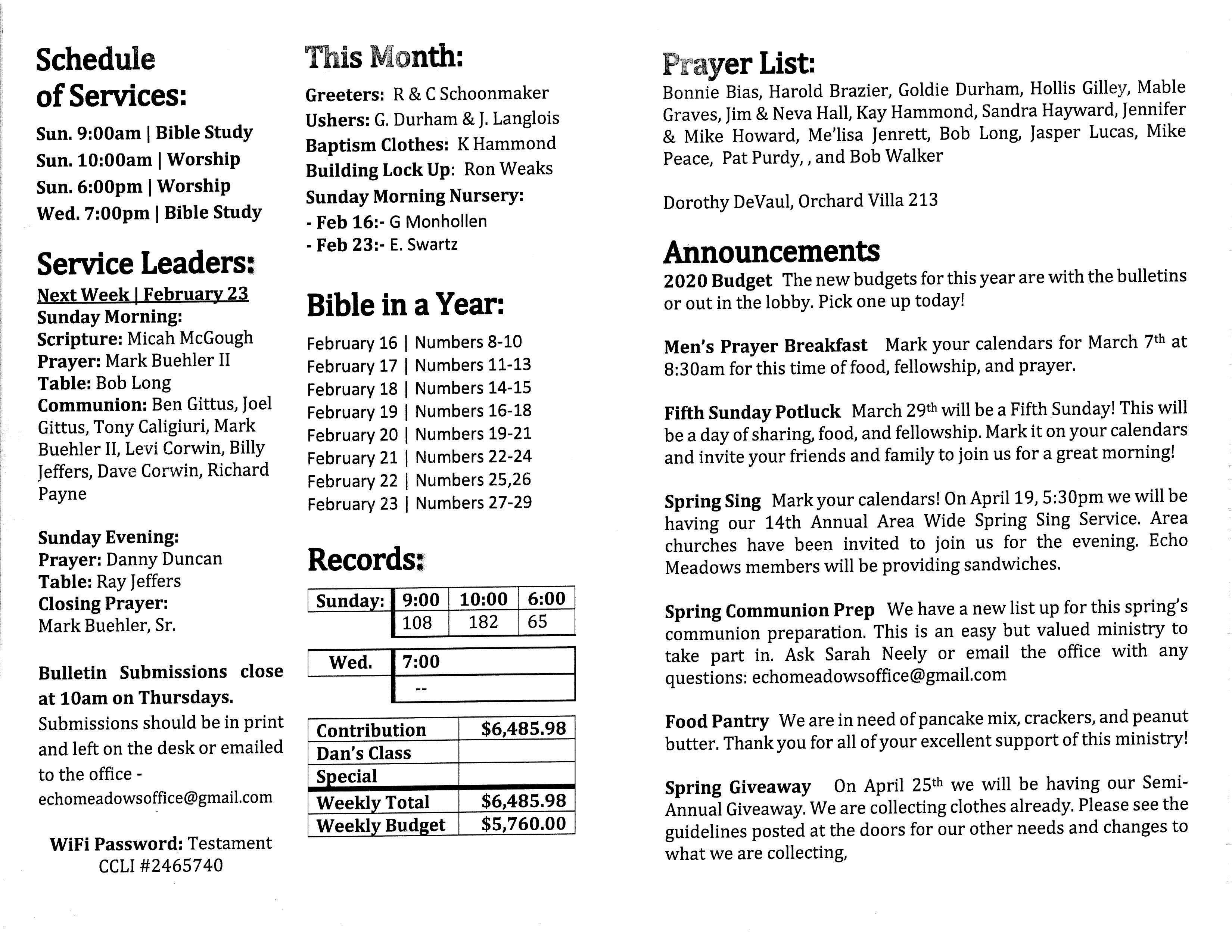Scanned bulletin, page 1 of 2020-02-16.pdf