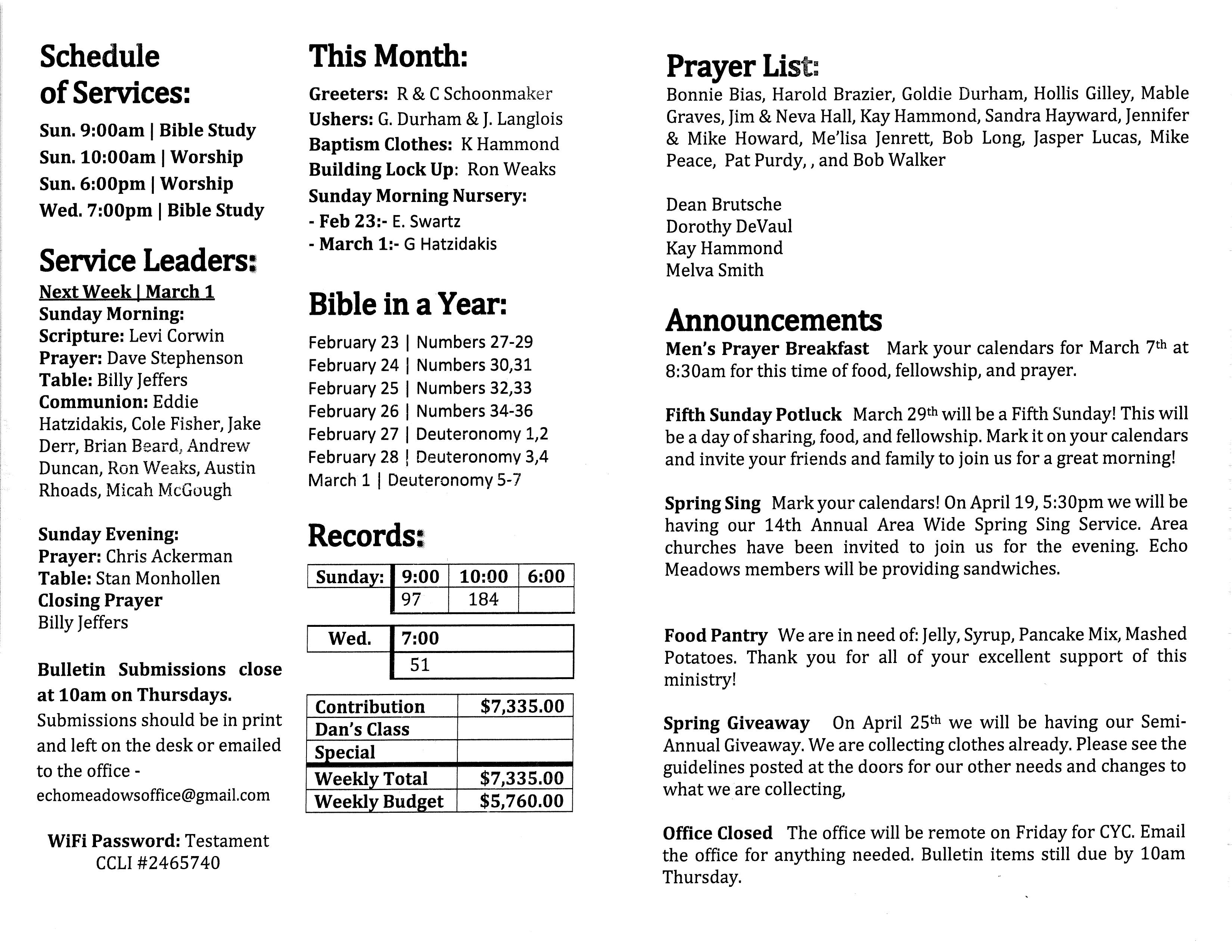 Scanned bulletin, page 1 of 2020-02-23.pdf