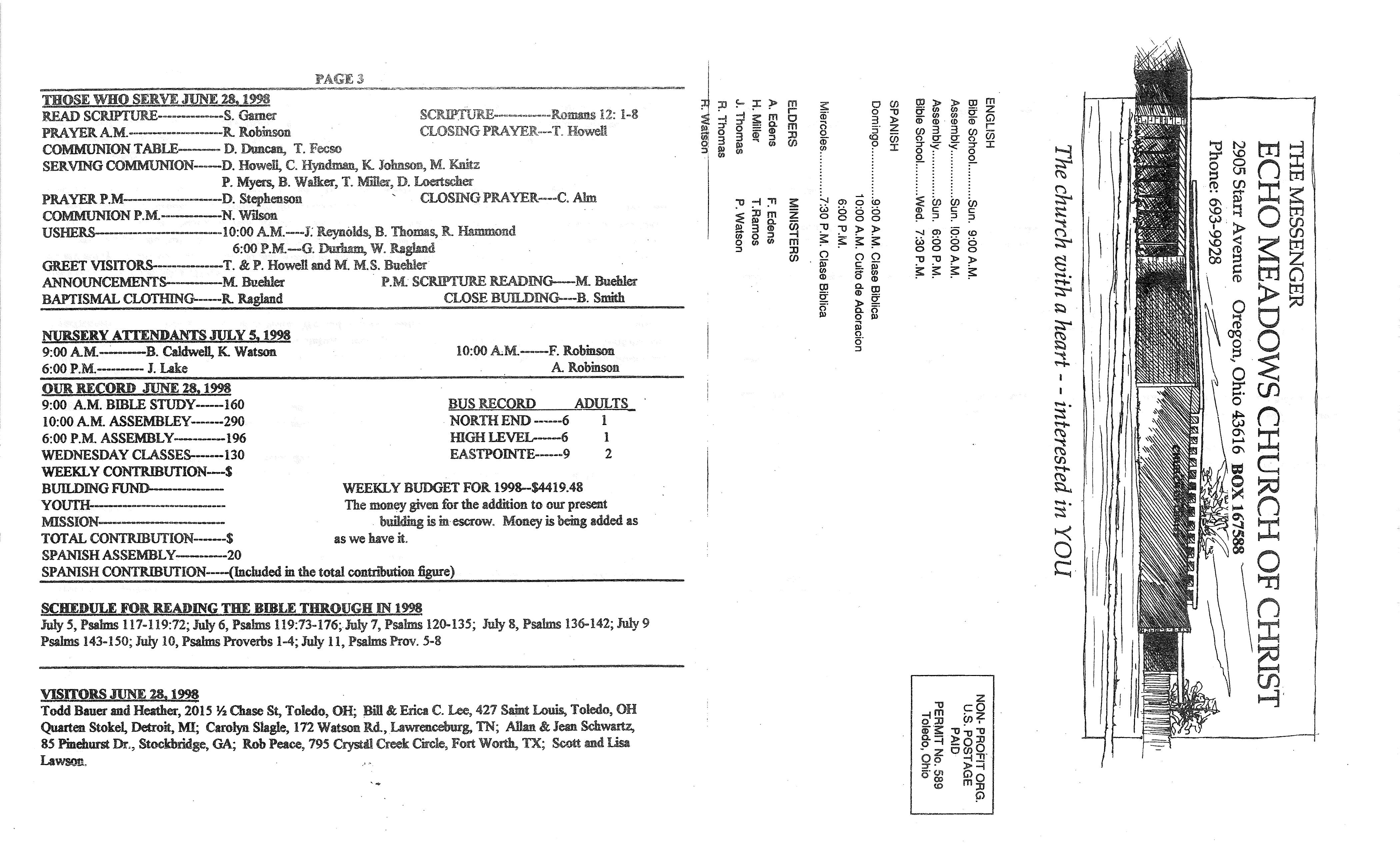 Scanned bulletin, page 1 of 1998-07-05.pdf